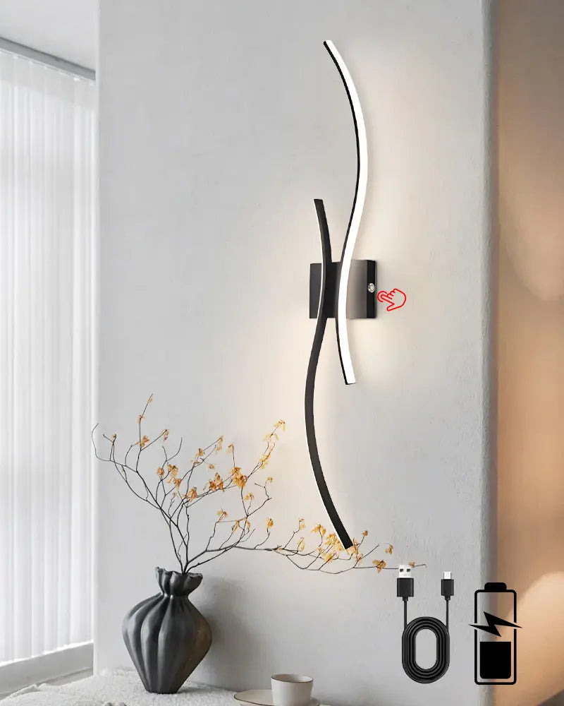 Wireless Rechargeable LED Wall Sconce - Touch Dimmable with Remote Control