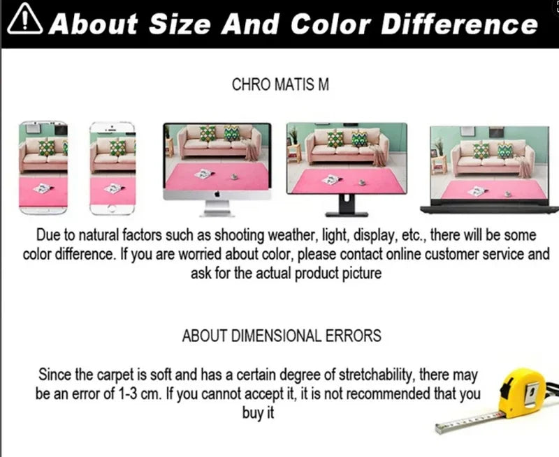 Christmas Snow Rug - Festive Area Rug for Living Room & Bedroom