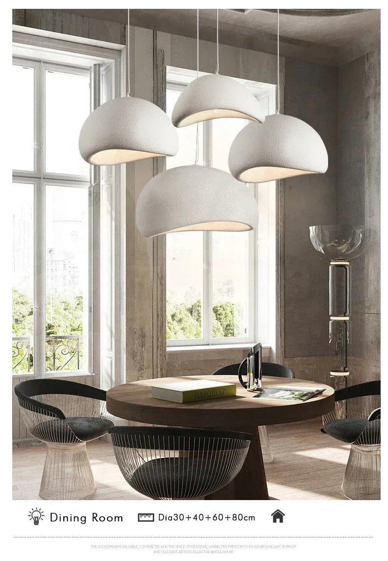 Minimalist Wabi Sabi LED Pendant Lamp for Living Dining Room Bar Home Decor Hanging Chandelier Bedroom Loft Art Lighting Fixture