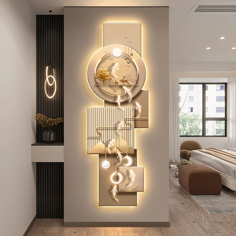 Luxury LED Wall Art - Abstract Corridor Entrance Decorative Painting