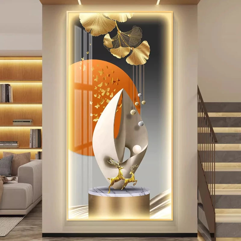 Modern LED Wall Art Poster - Illuminated Room Decoration (120-240cm)