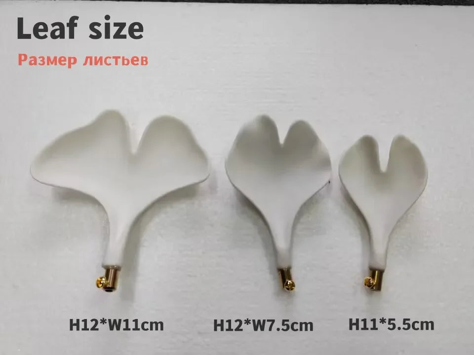 Artpad Modern Ginkgo Leaf Chandeliers for Dining room Ceiling Leaves Pendant Chandelier for Living Room Bedroom Kitchen Island