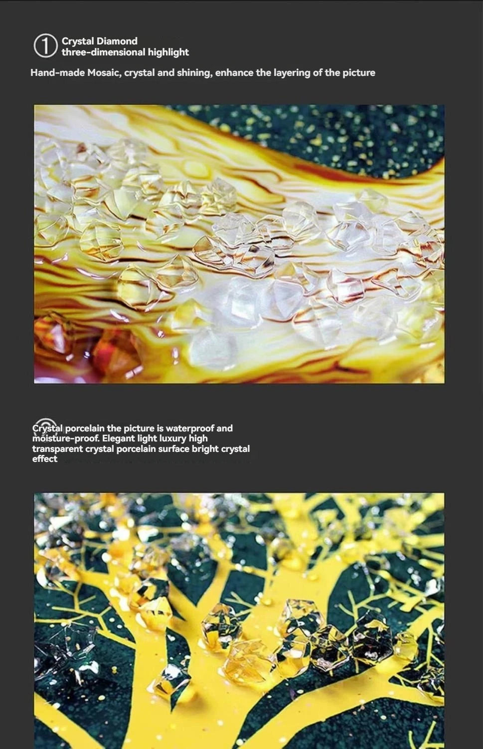 Chinese Style Welcome Pine LED Wall Art - Waterfall Landscape Canvas Painting