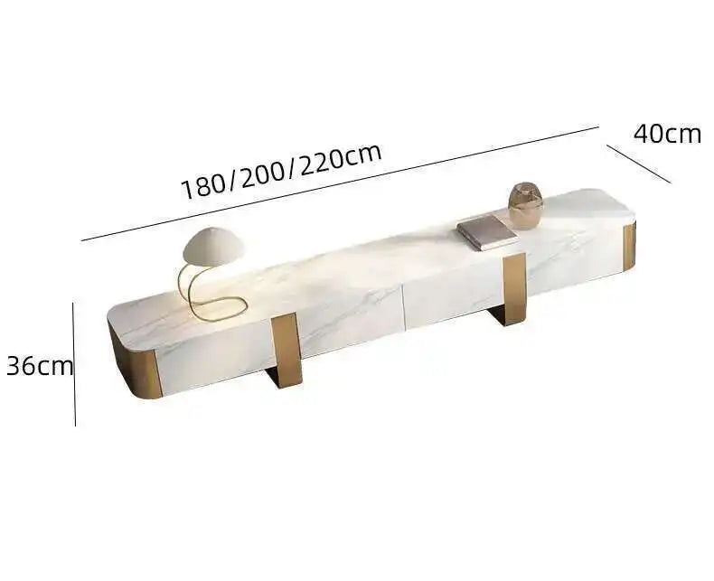 Luxury Round Coffee Table - Designer Metal Base