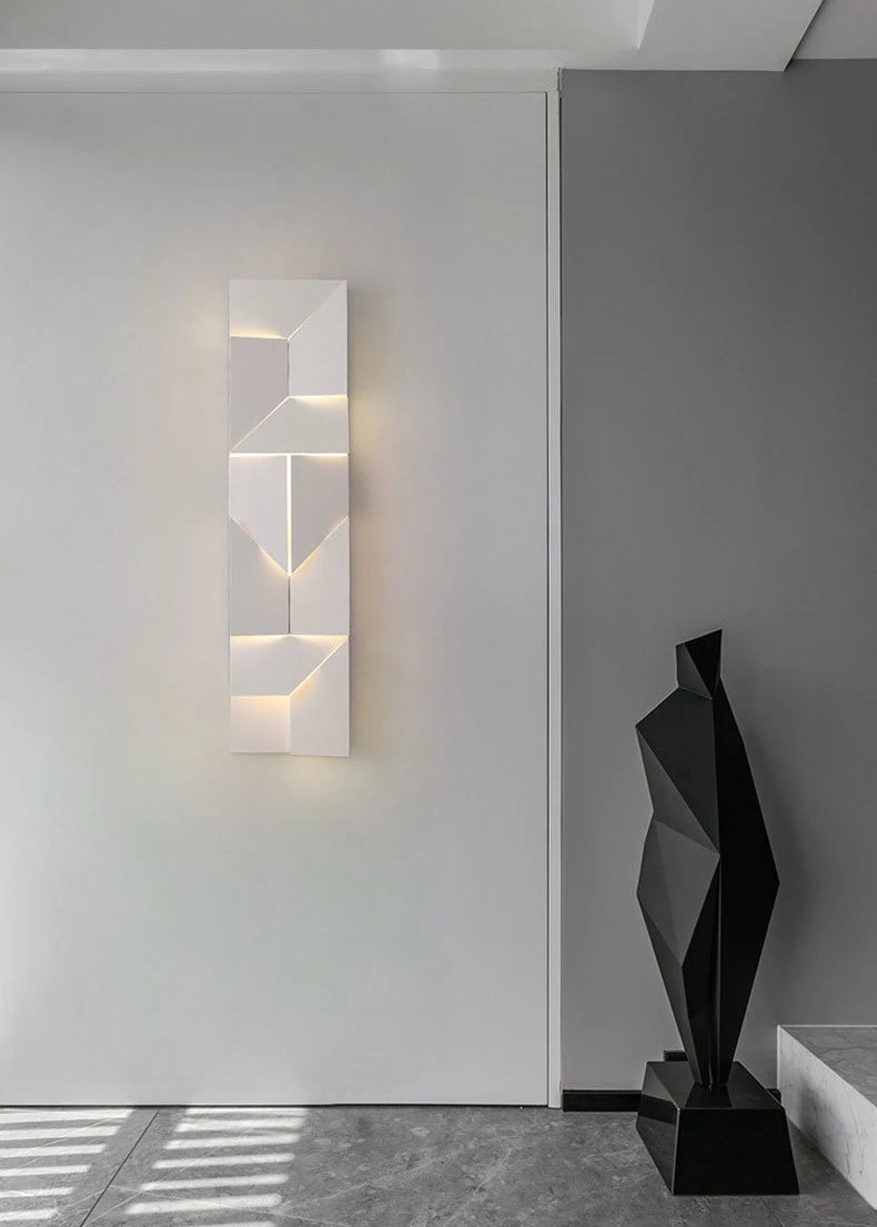 Geometric LED Wall Lamp - Modern Shadow Metal Sconce Light