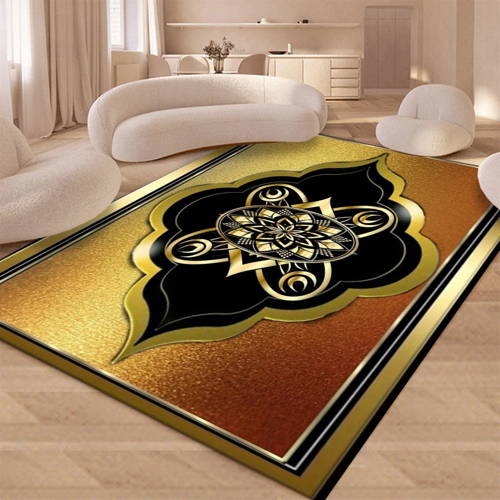 Modern Geometric Area Rug - Soft Luxury Carpet for Living Room & Bedroom
