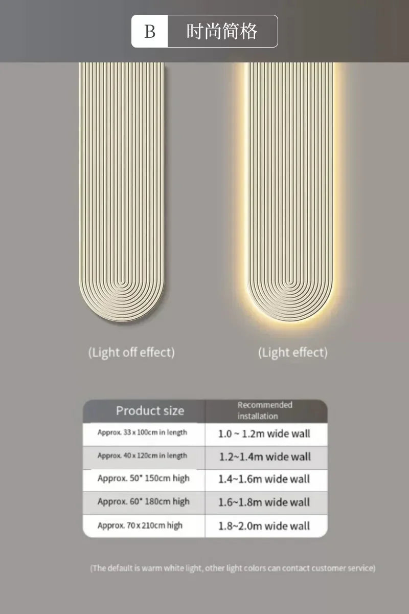 LED Minimalist Line Wall Light - Modern Background Lighting Fixture