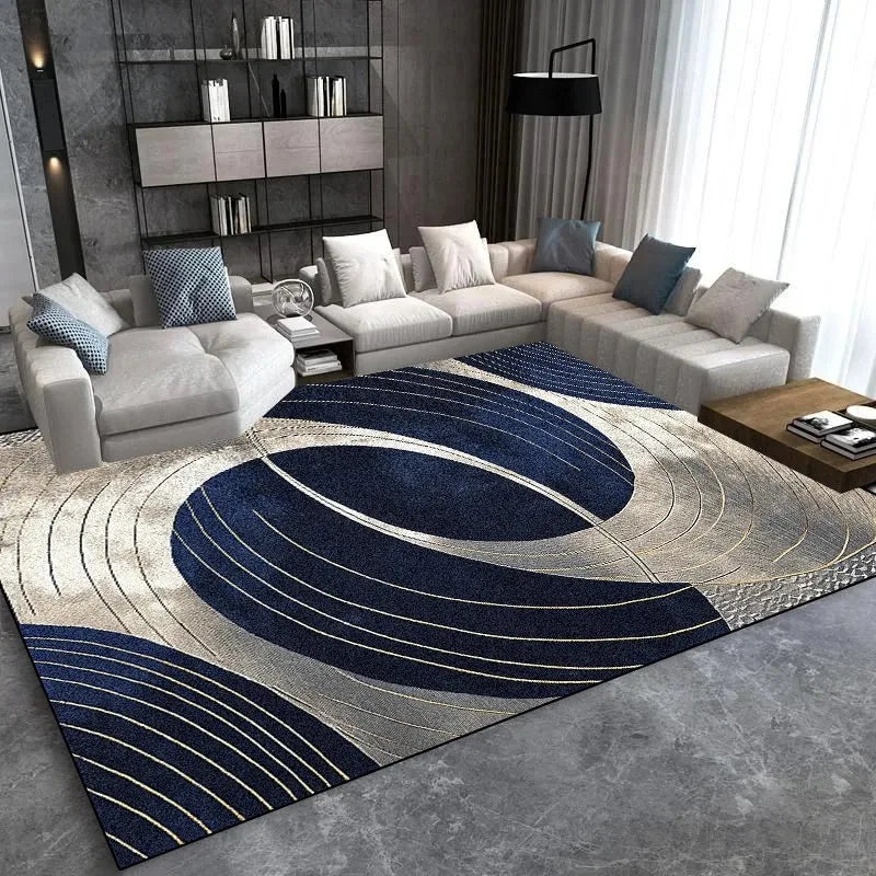 Modern Luxury Area Rug - Non-Slip Washable Carpet for Living Room & Bedroom