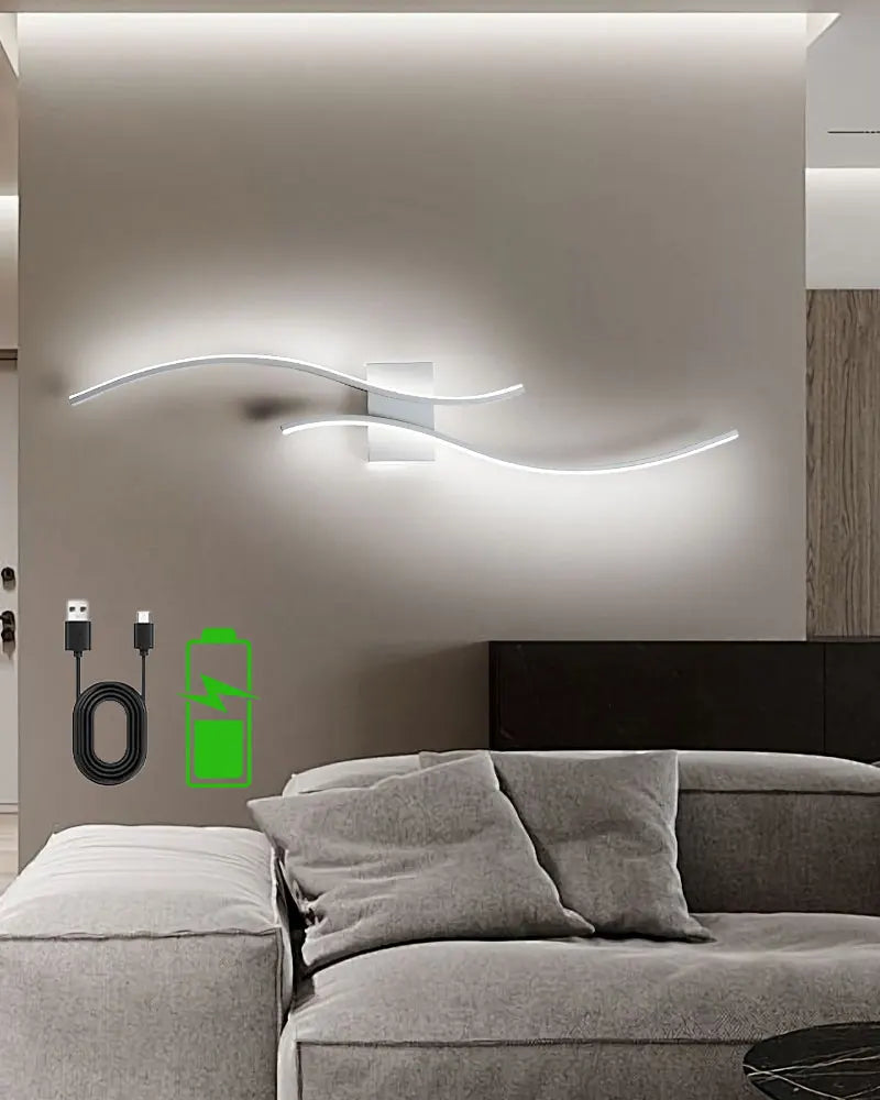 Wireless Rechargeable LED Wall Sconce - Touch Dimmable with Remote Control