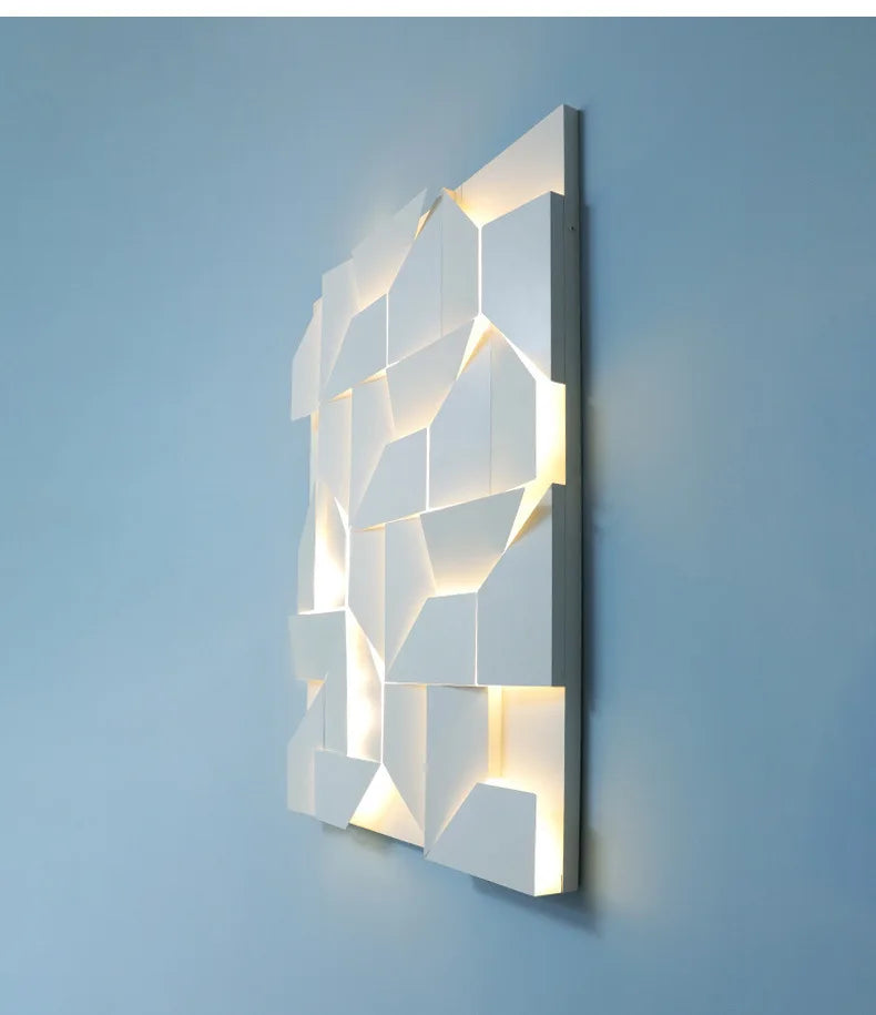 Geometric LED Wall Lamp - Modern Shadow Metal Sconce Light