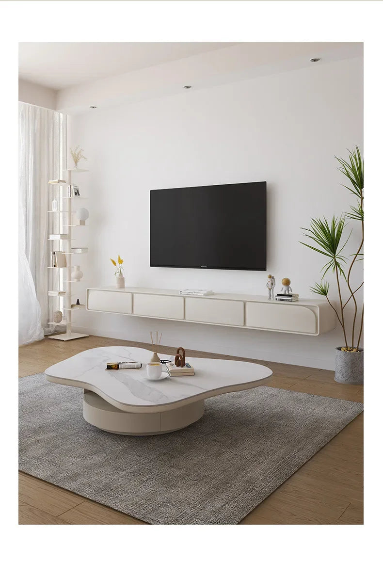 Italian Luxury Coffee Table Set - White Cloud Design