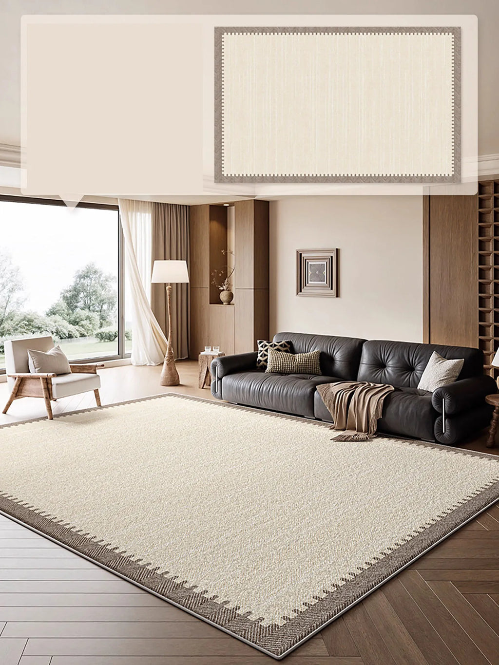Modern Geometric Area Rug - Luxury Carpet for Living Room & Bedroom
