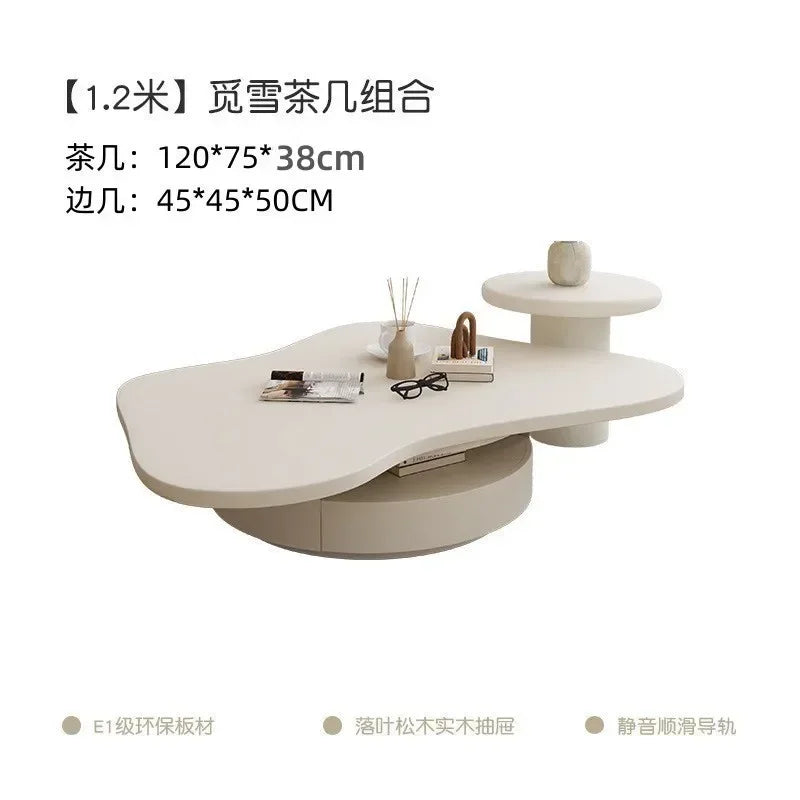 Italian Luxury Coffee Table Set - White Cloud Design